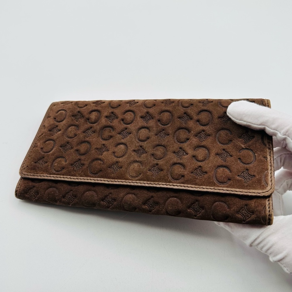 Celine Leather Embossed Monogram Wallet - Picture 3 of 13